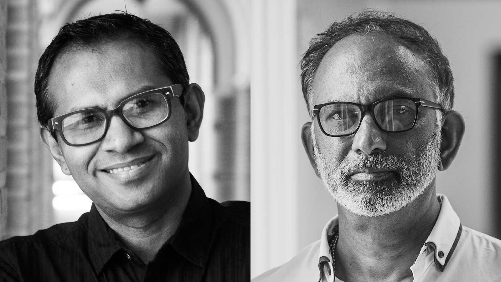 Headshots of Muhammad M. Rahman and Pulickel M. Ajayan