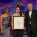 Dr. Karen Lozano receiving the ACS National Award for Encouraging Underrepresented and Economically Disadvantaged Students into Careers in the Chemical Sciences in San Diego. Photo Credits: EPNAC.com